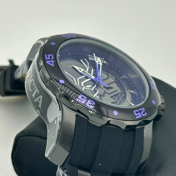 Invicta MARVEL BLACK PANTHER Limited Edition 48mm Black Dial Watch NEW Rare Find - Picture 3 of 8